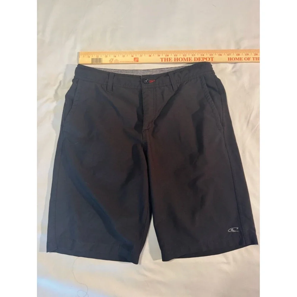 O'Neill Men's Black Flat-Front Performance Board Shorts